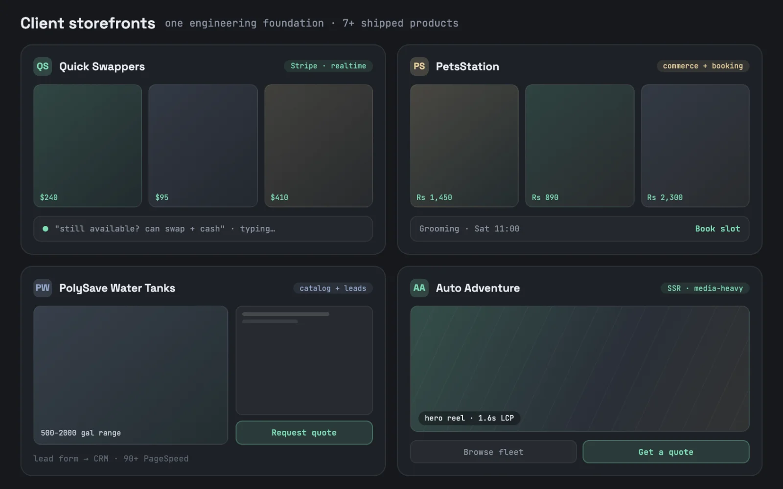 Multi-Industry Product Delivery — interface preview